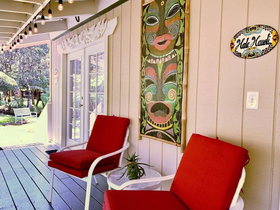 Hau'Oli Place Tiki Cottage In Volcano Eksteriør bilde